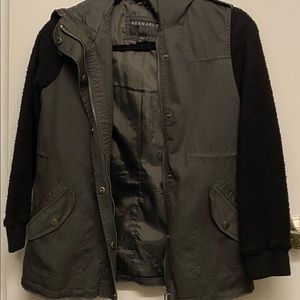 Kids Black and Grey Zip Up Jacket